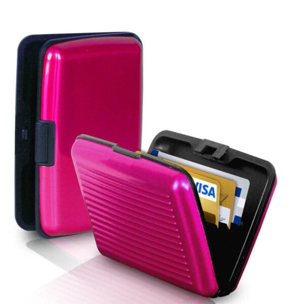 Men's Credit Card Holder Wallet Aluminum Metal Case Card Slot Portable Card Box 11