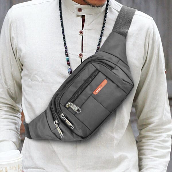 Fanny Pack Belt Waist Bag Crossbody Chest Sling Shoulder Pouch Gray Men & Women 1