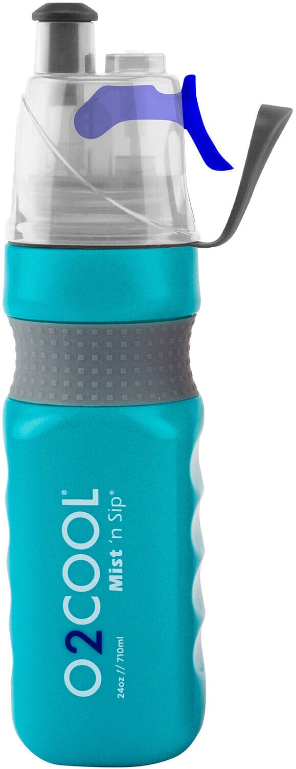 Sports Water Bottle & Refreshing Mist 24 OZ Bike Hike Jog Camp - Squeeze Grip 2