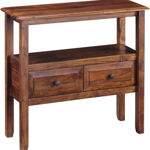 Signature Design by Ashley Abbonto Traditional Accent Table with Drawers and Display Shelf