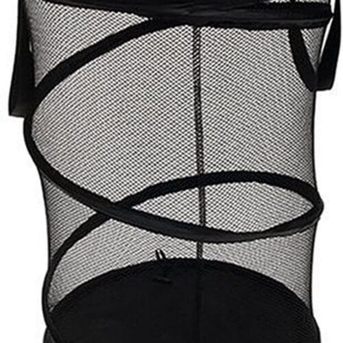 Household Essentials 2026 Pop-Up Collapsible Mesh Laundry Hamper | Black
