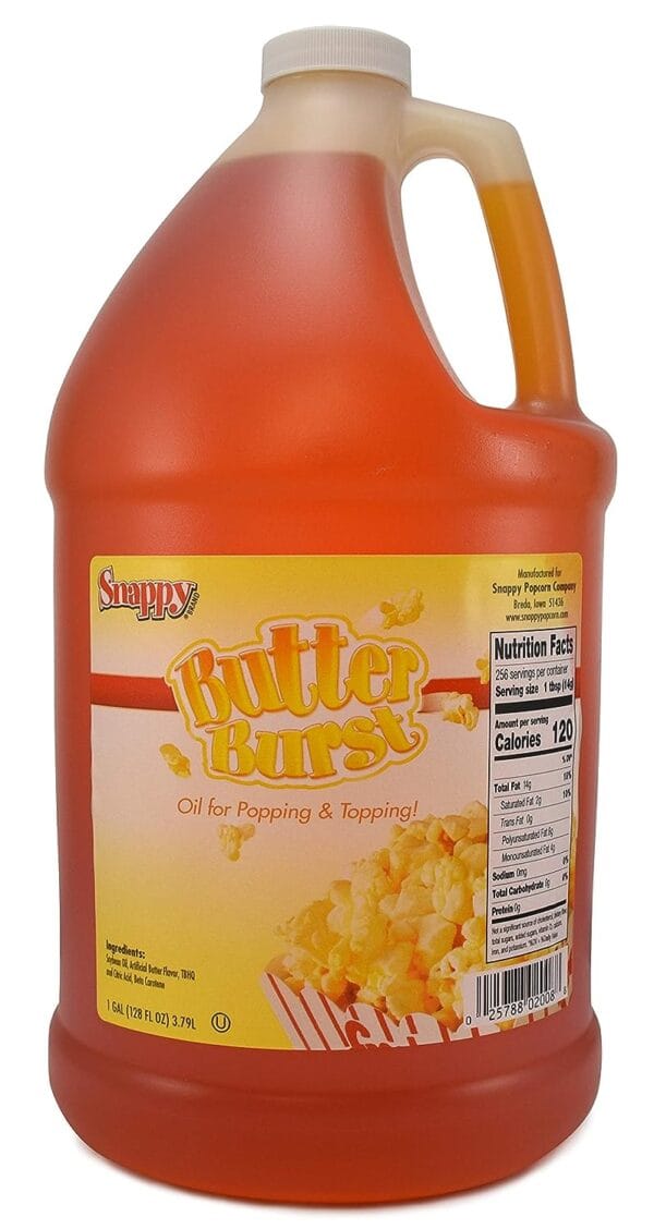 Snappy Butter Burst Popcorn Oil, 1 Gallon 1