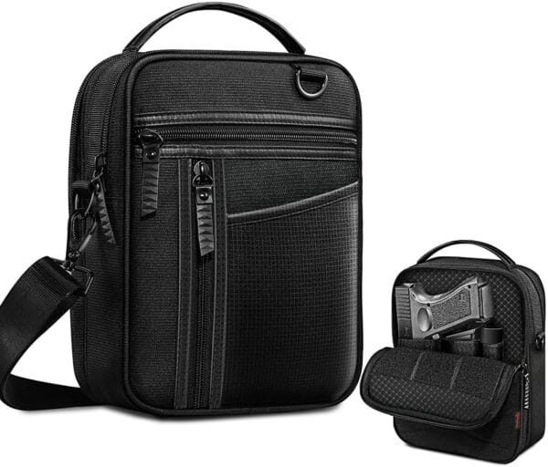 Tactical Concealed Carry Bag, Pistol Carry Gun Pouch Shooting Range Duffle Bag 1