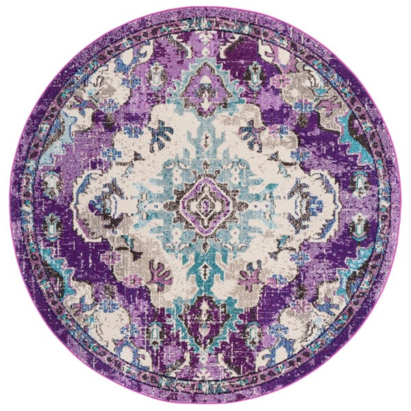 SAFAVIEH Madison Collection MAD484V Lavender/ Lt Blue Rug 1