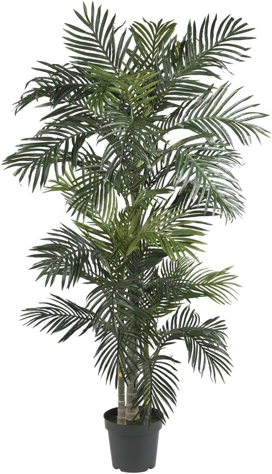 Nearly Natural 5289 6.5ft. Golden Cane Palm Silk Tree,Green 1