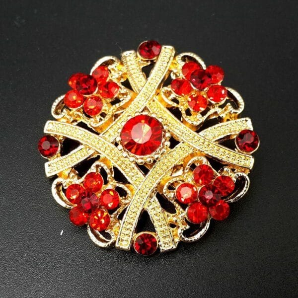24pc Vintage Brooch Lot Mixed Alloy Rhinestone Crystal Pins Wedding Bouquet DIY 12