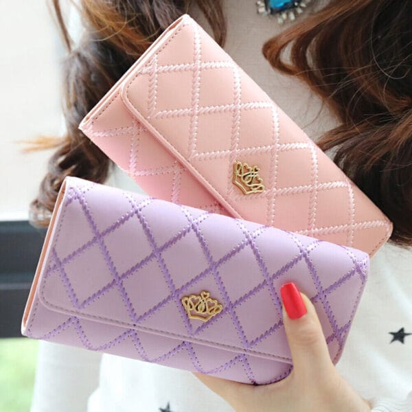 11-4-1.jpg Large Capacity Women Leather Wallet Credit Card Holder Purse Phone Handbag Gift