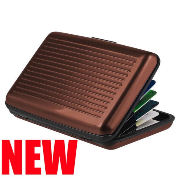 Men's Credit Card Holder Wallet Aluminum Metal Case Card Slot Portable Card Box 14