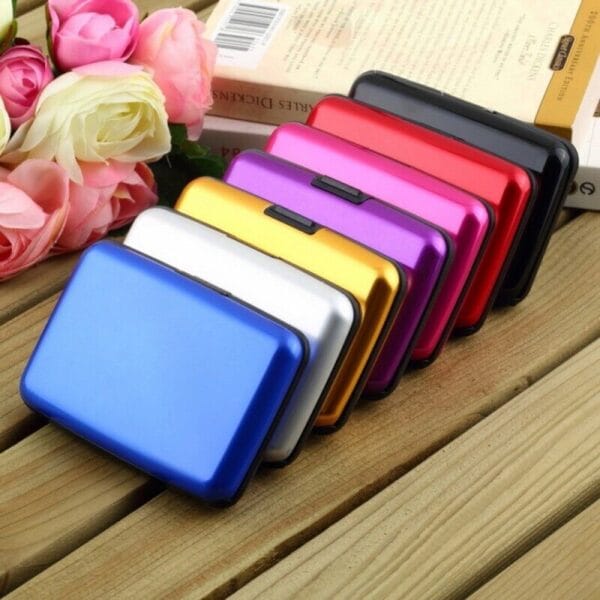 14-6.jpg Men's Credit Card Holder Wallet Aluminum Metal Case Card Slot Portable Card Box