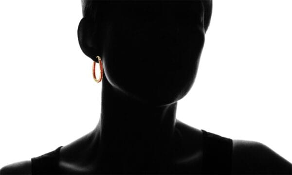 18k Gold Plated Red Emerald Cut Crystal Inside Out Hoop Earrings For Women 3