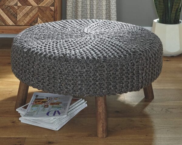 Signature Design by Ashley Jassmyn Contemporary Hand-Knitted Oversized Accent Ottoman 3