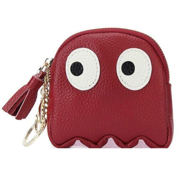 Cute Cartoon Genuine Leather Mini Coin Purse Keychain Pouch Card Holder Womens 10