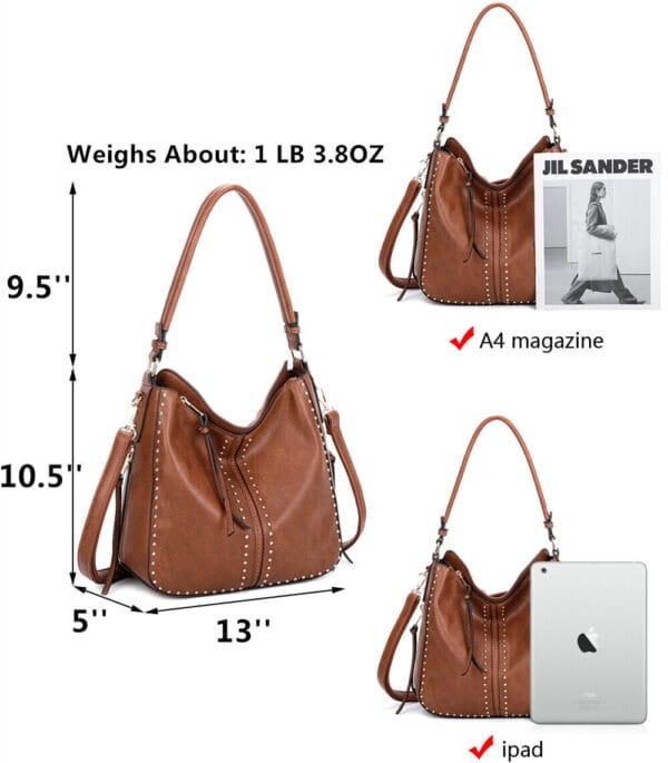 Concealed Carry Hobo Crossbody Purse Leather Shoulder Bag Women Handbag Wallet 3