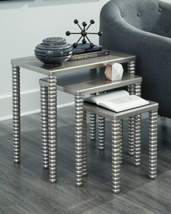 Signature Design by Ashley Caitworth 3-Piece Glam Nesting Table Set 3