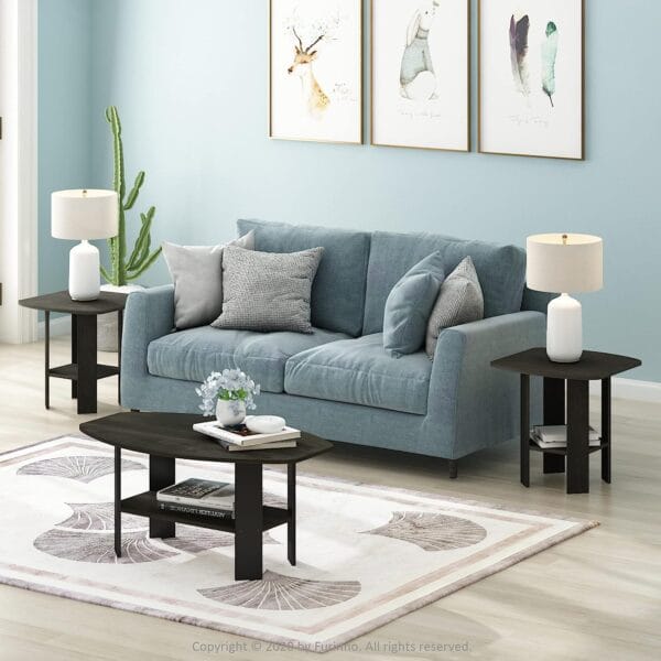 Furinno Simple Design Coffee Table, Espresso 4