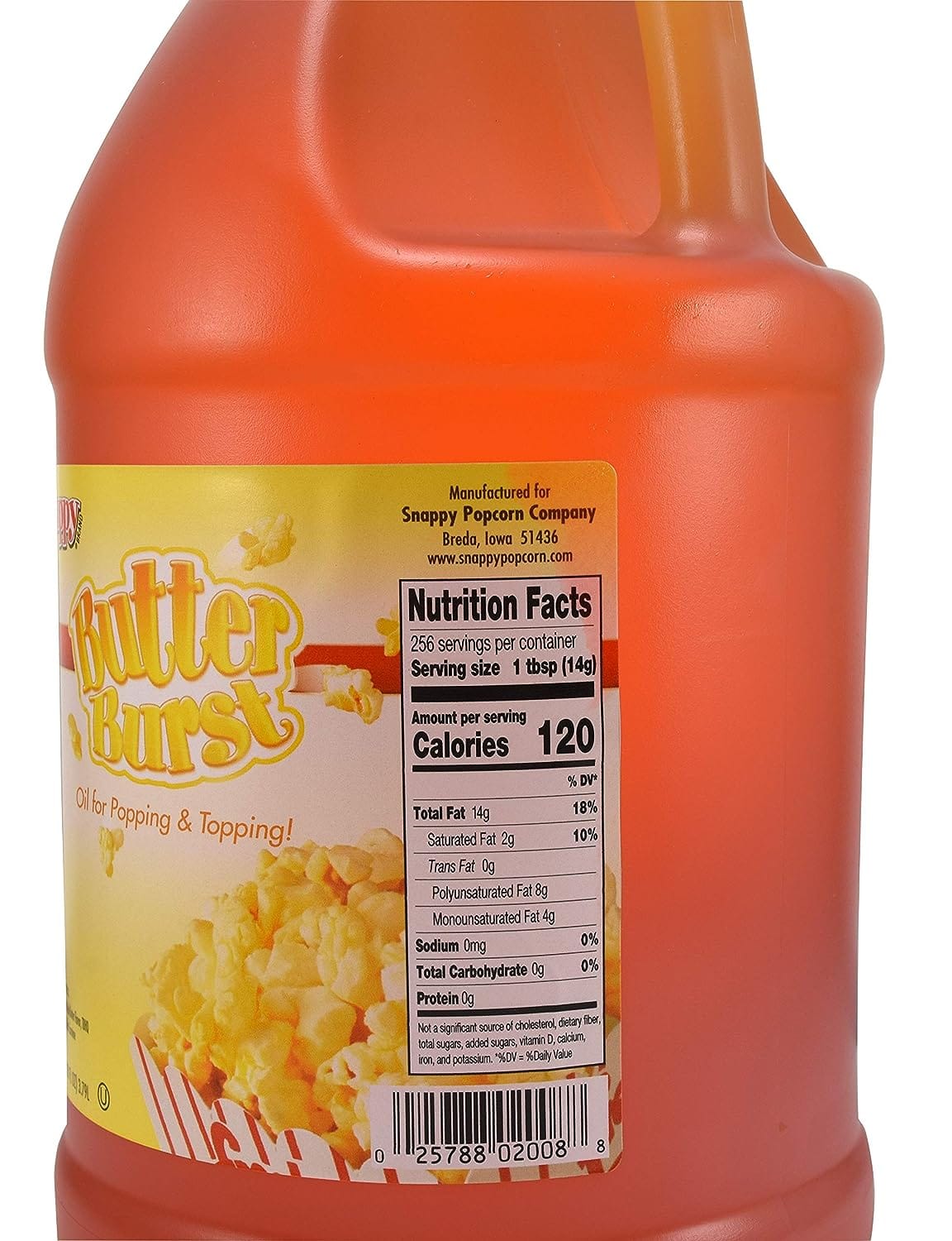 Snappy Butter Burst Popcorn Oil, 1 Gallon