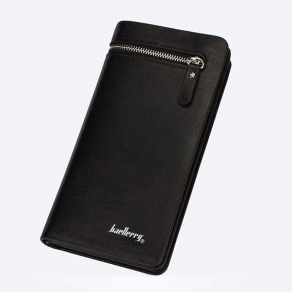 2-211.jpg Men's Leather Bifold Credit Card Holder Wallet Checkbook Zip Coin Purse Clutch