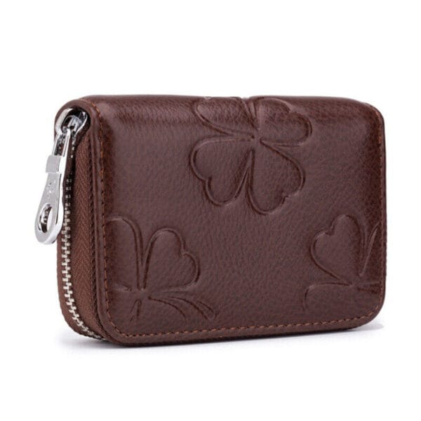 RFID Blocking Wallets ID Credit Card Holder Clutch Leather Mini Card Case Women 3