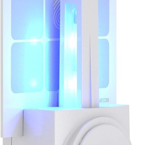 DynaTrap DT3005W DOT Indoor Plug-In Fly Trap for Flies, Fruit Flies, Moths, Gnats, & Other Flying Insects – Protects up to 400 Sq Ft