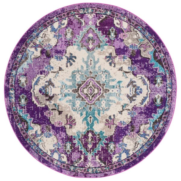 SAFAVIEH Madison Collection MAD484V Lavender/ Lt Blue Rug 4