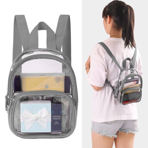 Clear Backpack Stadium Approved PVC Transparent Shoulder Bag Handbag Waterproof 4
