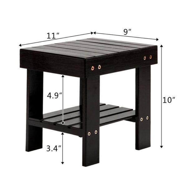 Hot Solid Wood Bench Stool Living Room Spa Bath Rest Stool Seat Coffee Hallway 6