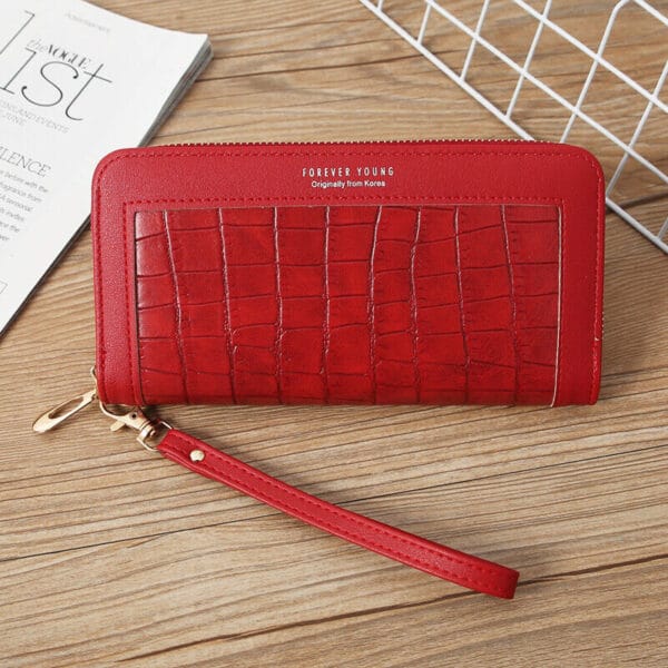 Women Leather Wallet with Wristlet Zip Around Clutch Large Travel Long Purse USA 3