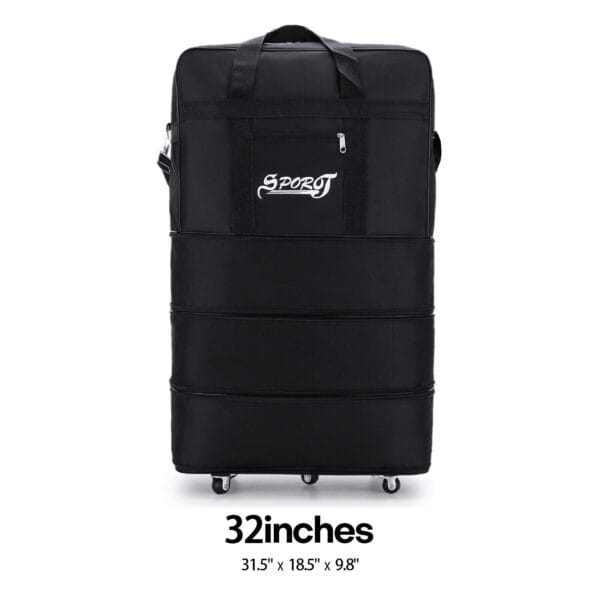 32" 3-layer Expandable Rolling Wheeled Duffle Bag Luggage Spinner Suitcase 3
