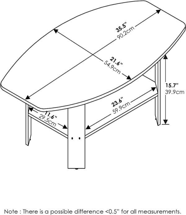 Furinno Simple Design Coffee Table, Espresso 2