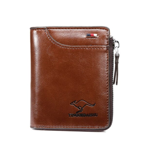 Mens RFID Blocking Leather Wallet Credit Card ID Holder Zipper Purse Waterproof 4