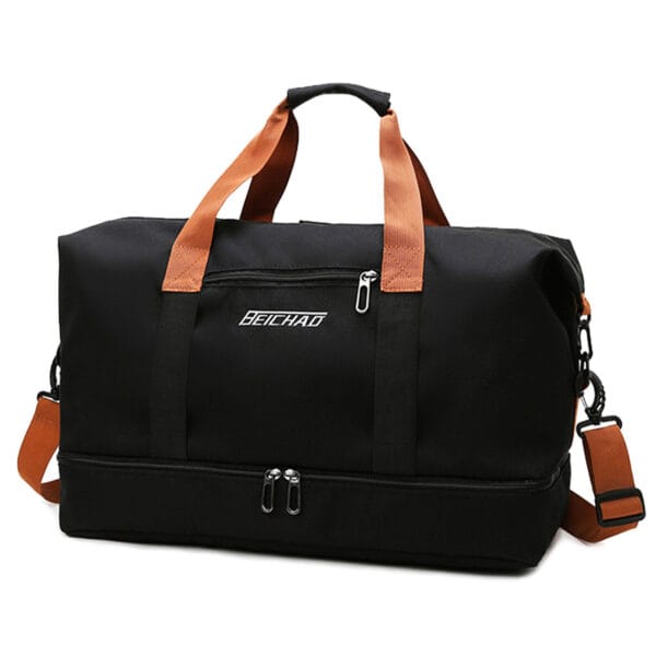 Waterproof Gym Bag Sports Travel Duffle Handbag w/ Shoe Wet Clothes Compartments 16