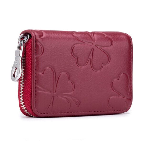 RFID Blocking Wallets ID Credit Card Holder Clutch Leather Mini Card Case Women 4