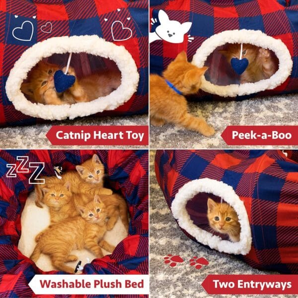 Plaid Tunnel Bed 4