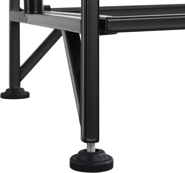 Convenience Concepts Designs2Go X-Tra Storage 3-Tier Wide Folding Metal Shelf, Black 4