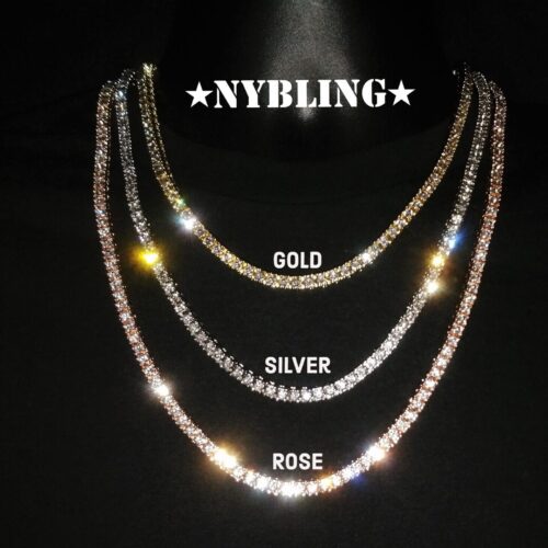 3-27-1.jpg 5MM Tennis Chain Choker Necklace 1 Row Gold Plated ICED Hip Hop CZ Jewelry