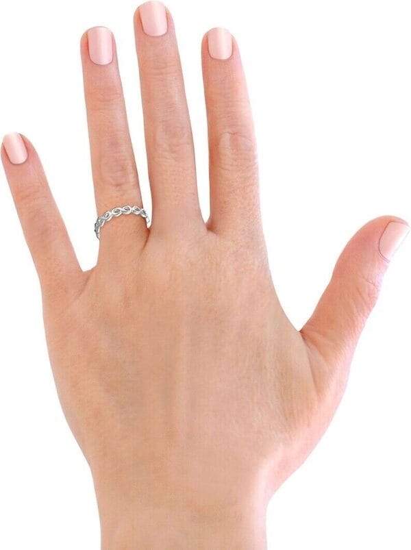 925 Solid Sterling Silver Infinity Stackable Ring Band for Women & Girls 2
