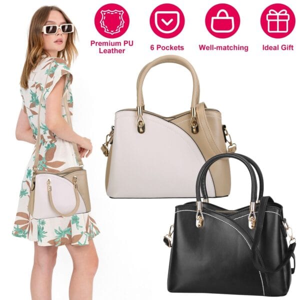 Women Lady Leather Handbags Messenger Shoulder Bags Tote Satchel Purse Large 4