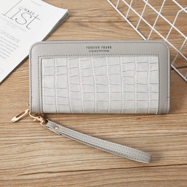Women Leather Wallet with Wristlet Zip Around Clutch Large Travel Long Purse USA 4