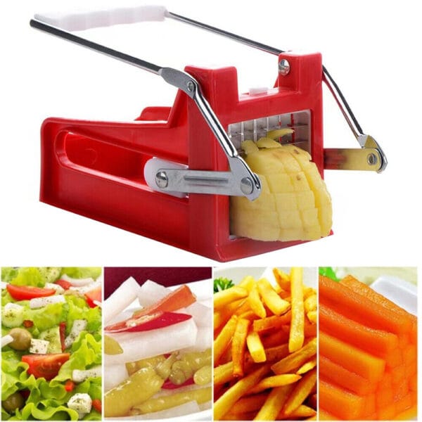 ABS French Fry Cutter Potato Slicer Chopper Dicer With Stainless Steel 2 Blades 4