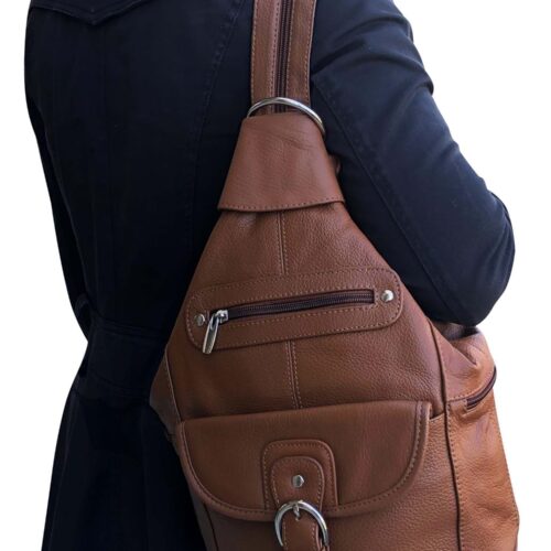 Womens Leather Backpack Purse Sling Shoulder Bag Handbag 3 in 1 Convertible Bag