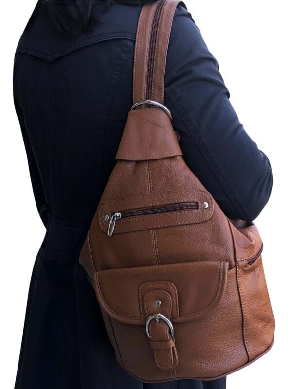 Womens Leather Backpack Purse Sling Shoulder Bag Handbag 3 in 1 Convertible Bag 1