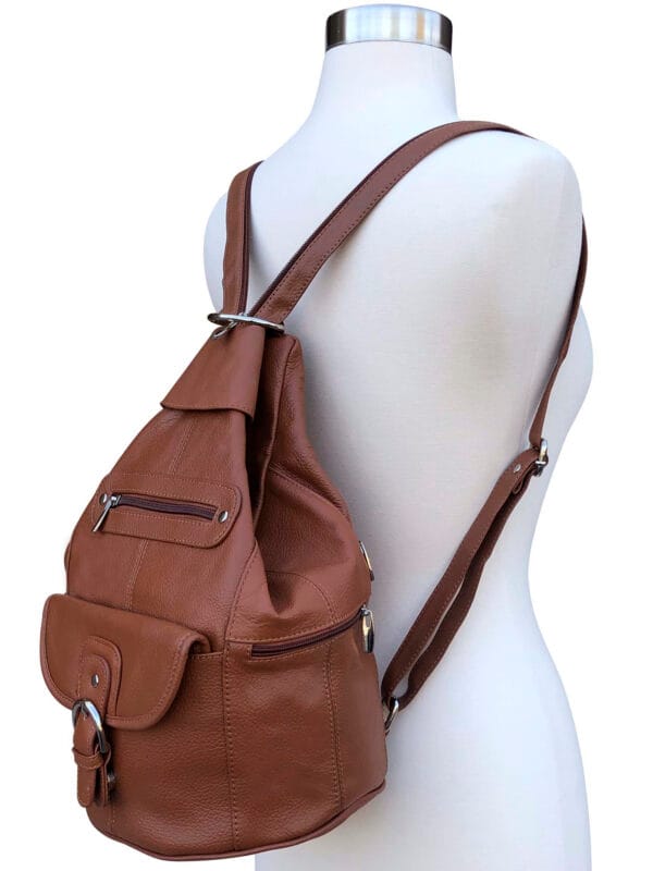 Womens Leather Backpack Purse Sling Shoulder Bag Handbag 3 in 1 Convertible Bag 6
