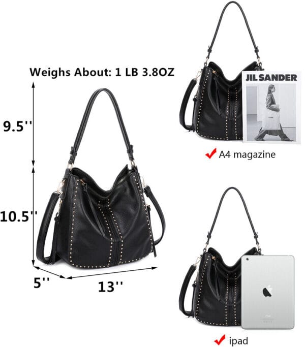 Concealed Carry Hobo Crossbody Purse Leather Shoulder Bag Women Handbag Wallet 5