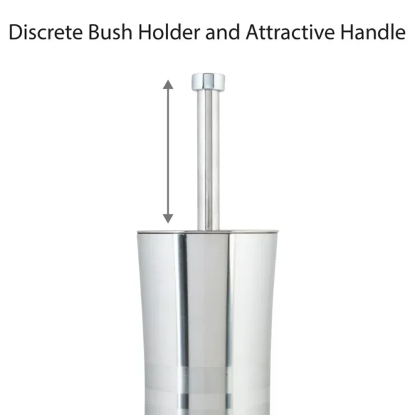Bath Bliss Stainless Steel Toilet Brush and Holder in Two Tone 5