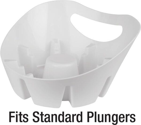 Plumb Craft Universal Plunger Holder Drip Tray, White (1 Pack) 5