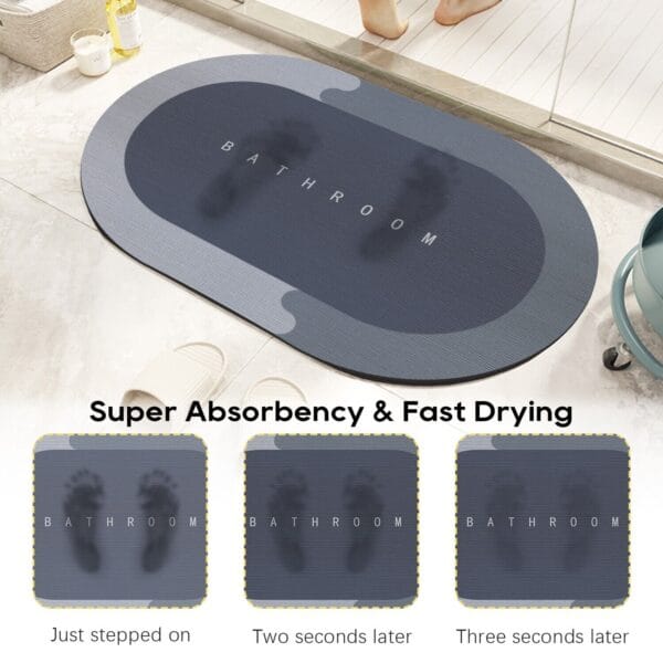 Quick Dry Absorbent Soft Bath Mat Bathroom Shower Rug Non Slip Home Floor Carpet 5