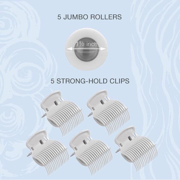 Conair Ceramic 1 1/2-inch Hot Rollers, Super Clips Included, Perfect for Travel Domestic and Aboard with Dual Voltage 5