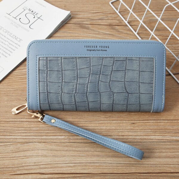 Women Leather Wallet with Wristlet Zip Around Clutch Large Travel Long Purse USA 5