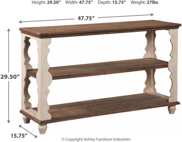Signature Design by Ashley Alwyndale Wood 3 Shelf Console Sofa Table 5