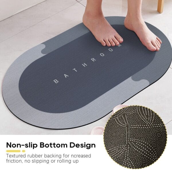 Quick Dry Absorbent Soft Bath Mat Bathroom Shower Rug Non Slip Home Floor Carpet 6
